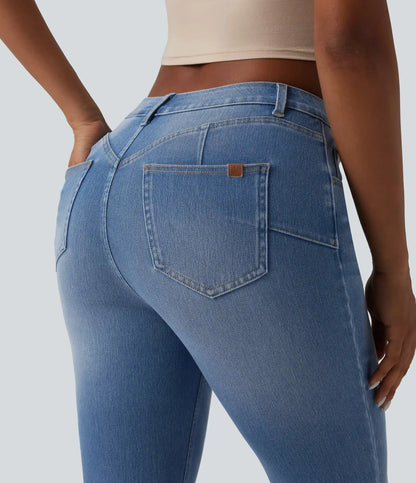 Halara Flex™ Curvy Mid Rise Skinny Casual Jeans with Pockets