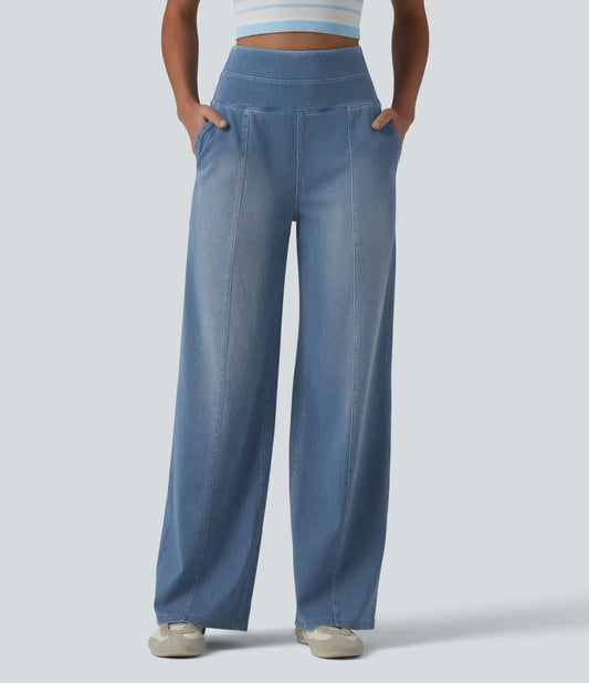 Halara Flex™ High Waisted Tummy Control Casual Baggy Jeans with Pockets