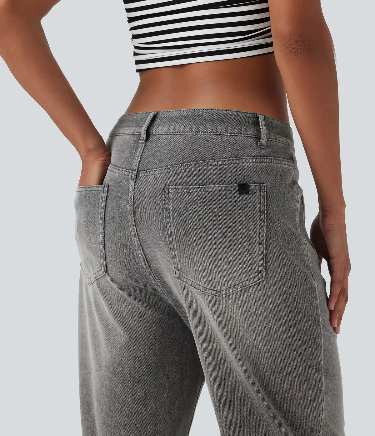 Halara Flex™ Mid Rise Straight Leg Casual Jeans with Pockets