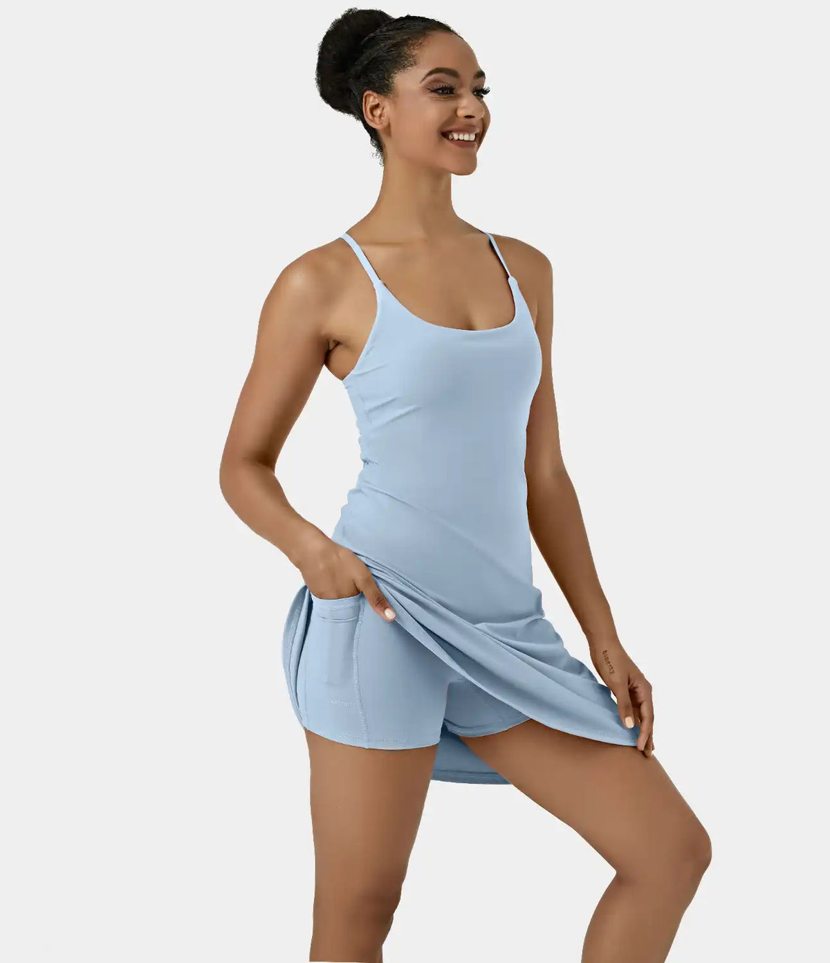 SoftlyZero™ Airy Cut Out 2-in-1 Pocket InstantCool Longer Active Dress