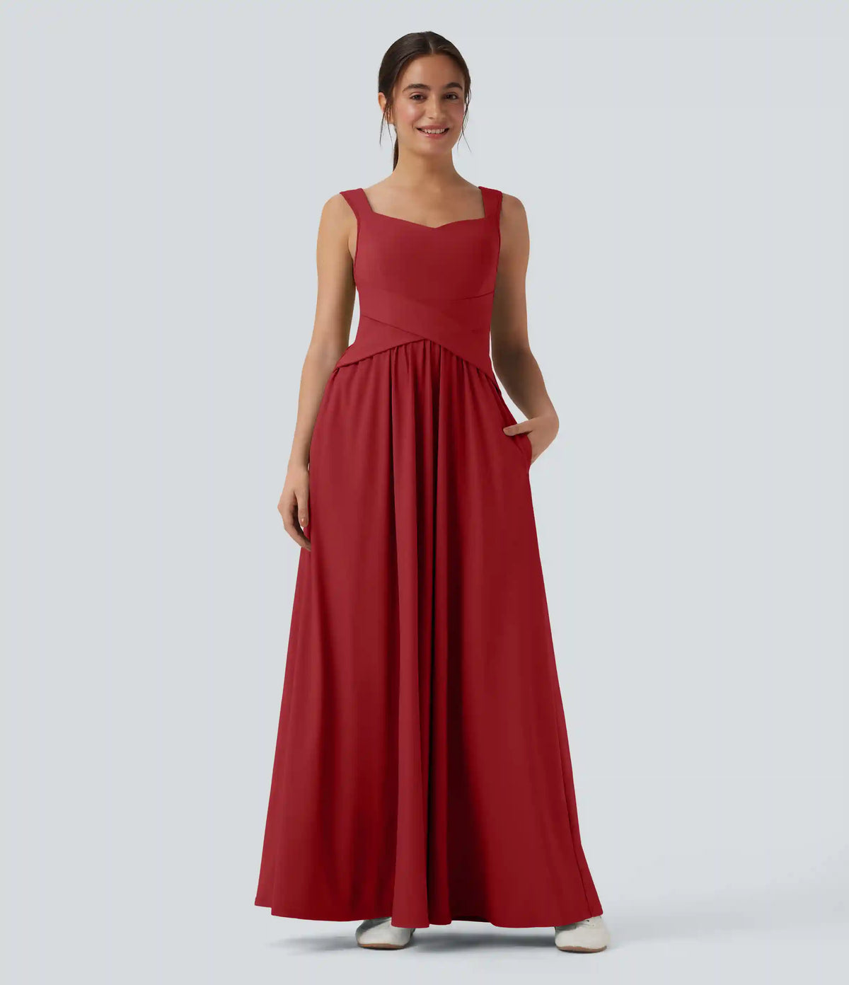 Flowy Maxi Casual Dress with Pockets