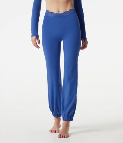 SoftlyZero™ High Waisted Contrast Lace Dance Balloon Joggers with Pockets