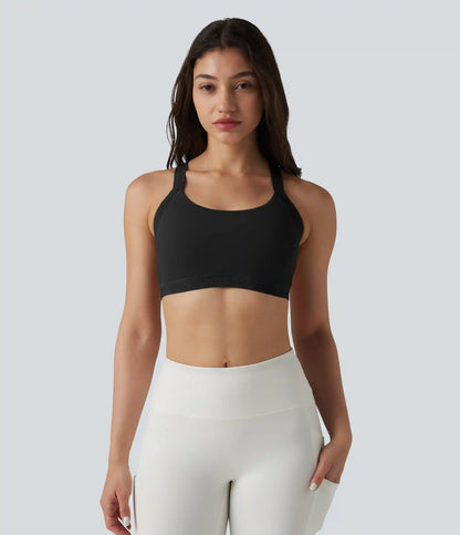 Low Supprot Built-in Bra InstantCool Quick Dry Yoga Sports Bra-UPF50+