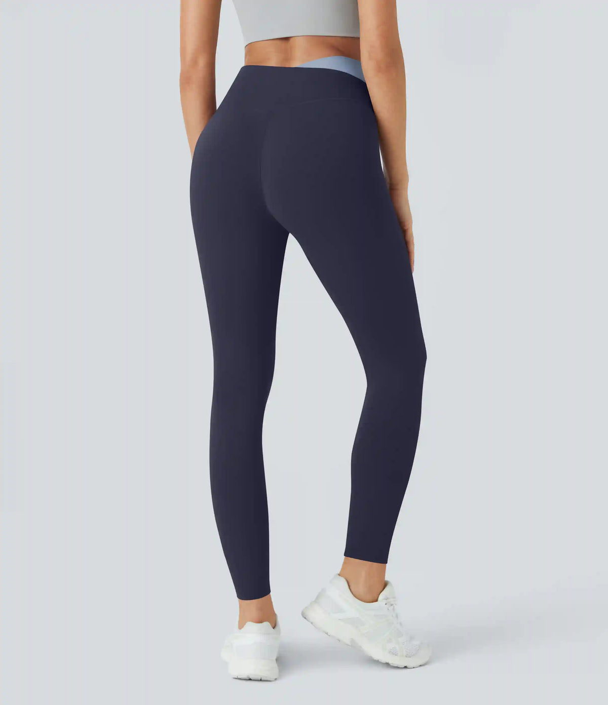 SoftlyZero™ Crossover Color Block Leggings