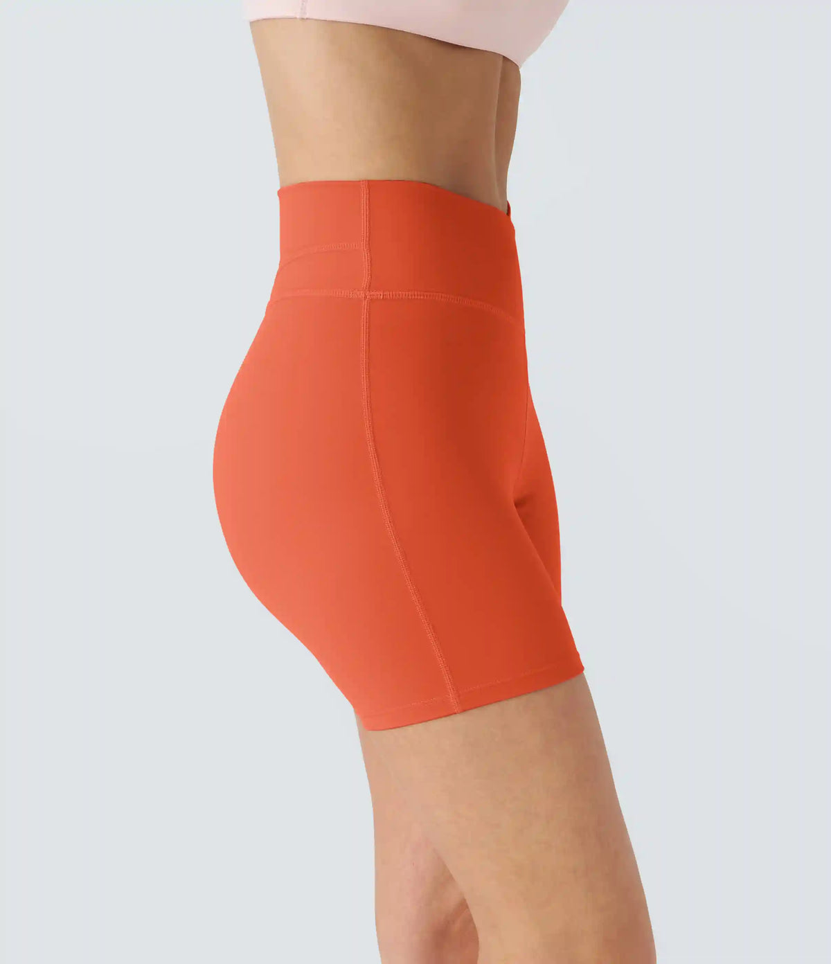 SoftlyZero™ Plush High Waisted Crossover Ruched Yoga Shorts 5''