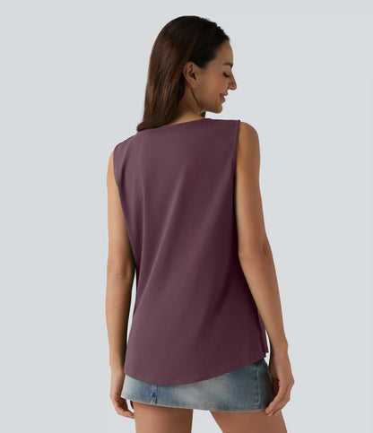 Square Neck Casual Tank Top