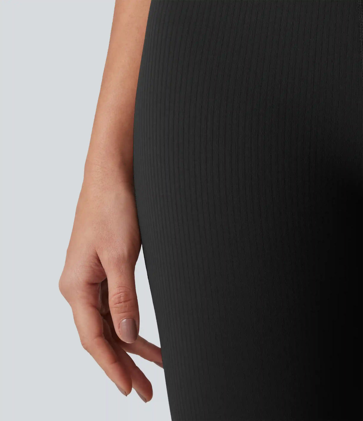 Halara UltraSculpt™ Ribbed High Waisted Crossover Flare Yoga Leggings with Pockets
