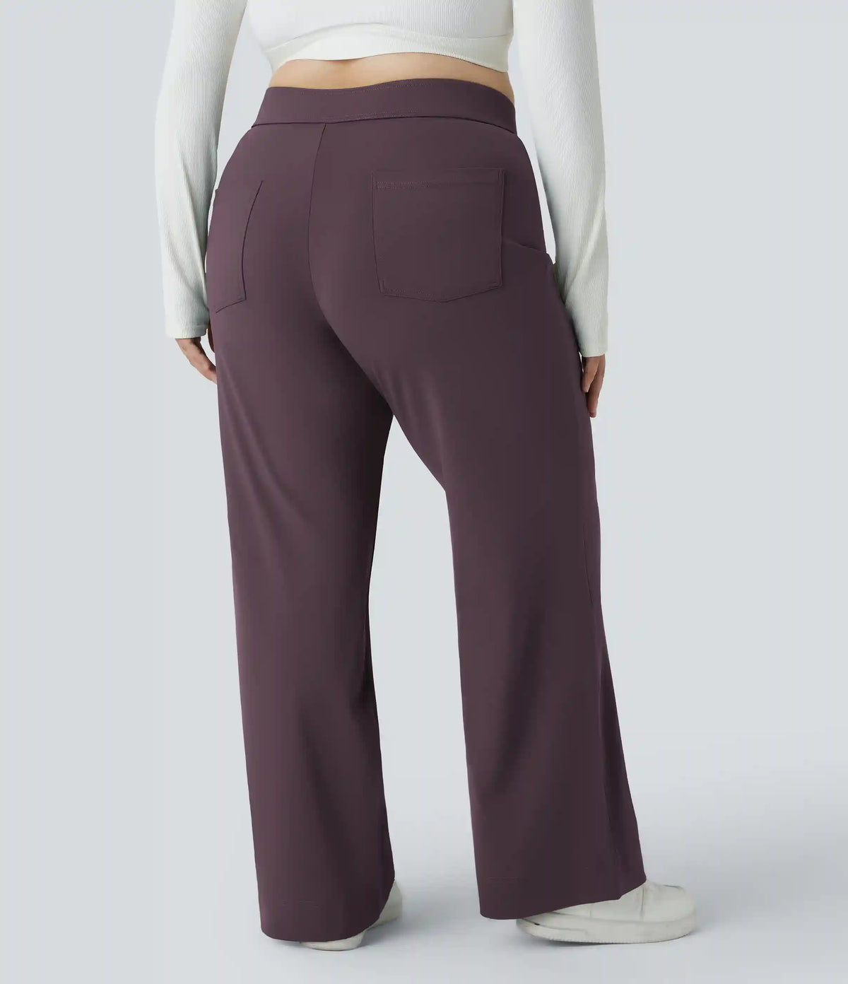 DayStretch High Waisted Pockets Straight Leg Casual Plus Size Pants