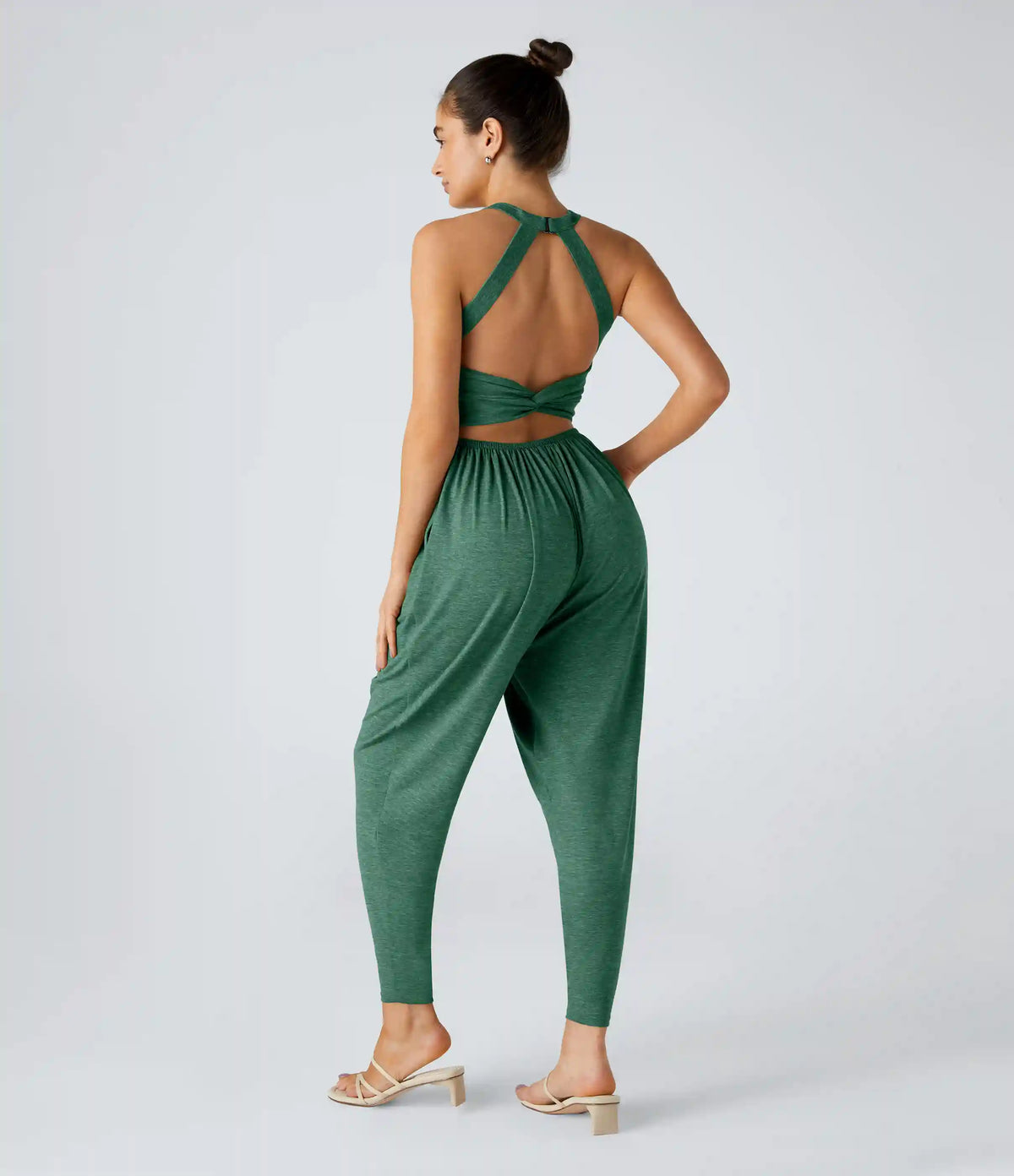 U Neck Pocket Harem Casual Jumpsuit-Easy Peezy Edition