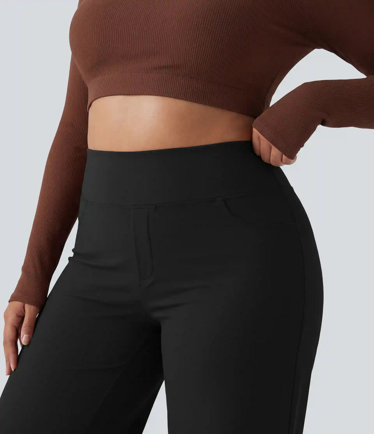 Plus Size DayStretch High Waisted Tummy Control Wide Leg Baggy Yoga Pants with Pockets