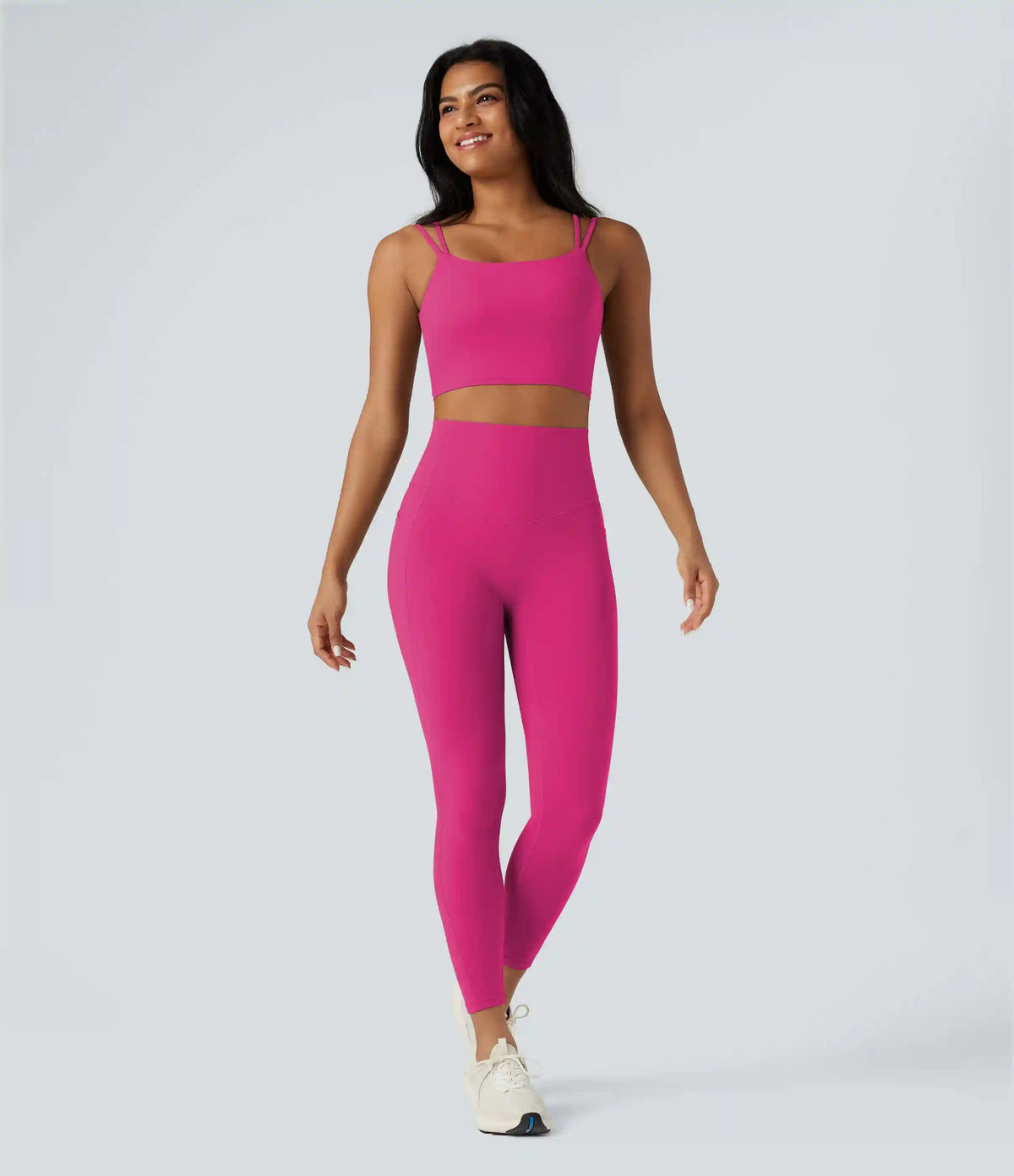 Halara UltraSculpt™ Double Straps Twisted Backless Cropped Yoga Tank Top