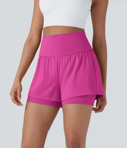 SoftlyZero™ Airy Super High Waisted 2-in-1 InstantCool Yoga Shorts 5'' with Pockets