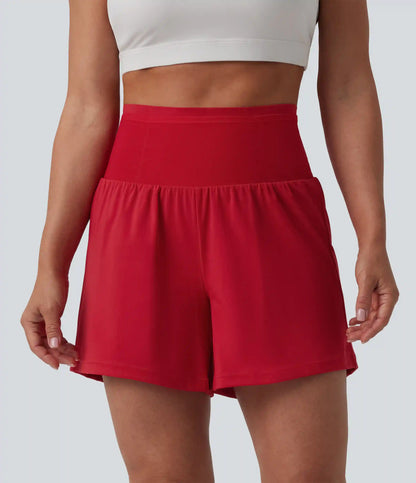 SoftlyZero™ Airy High Waisted Tummy Control 2-in-1 InstantCool Yoga Shorts with Pockets