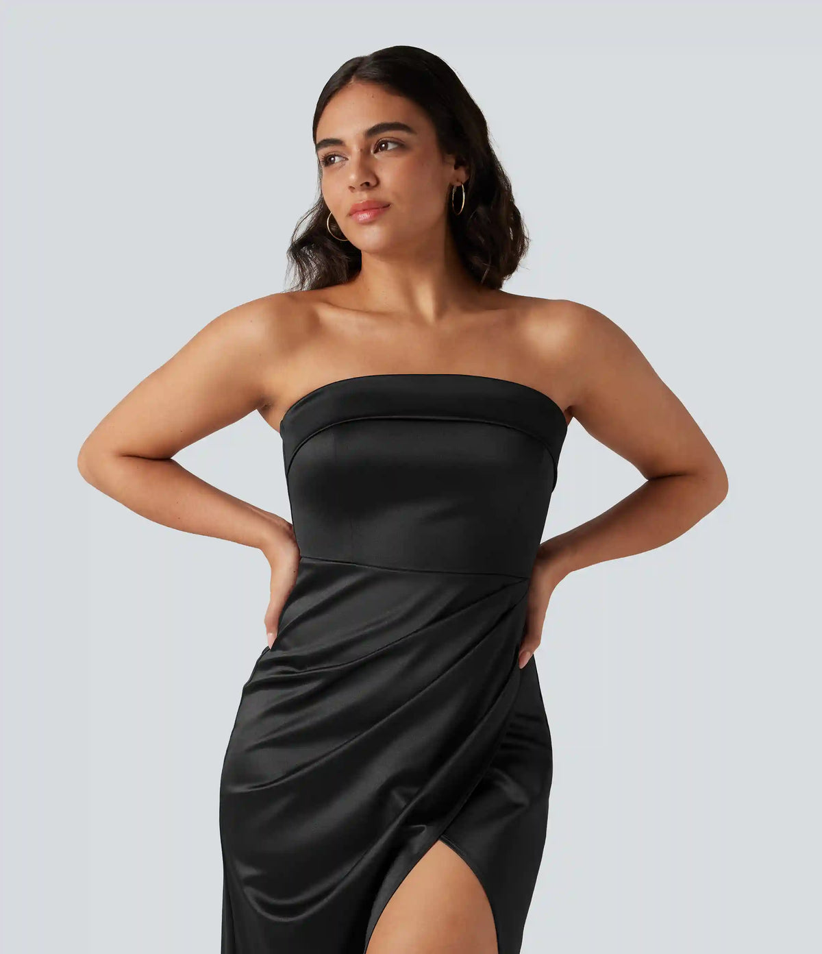 Tube 2-in-1 Bodycon Satin Midi Party Dress