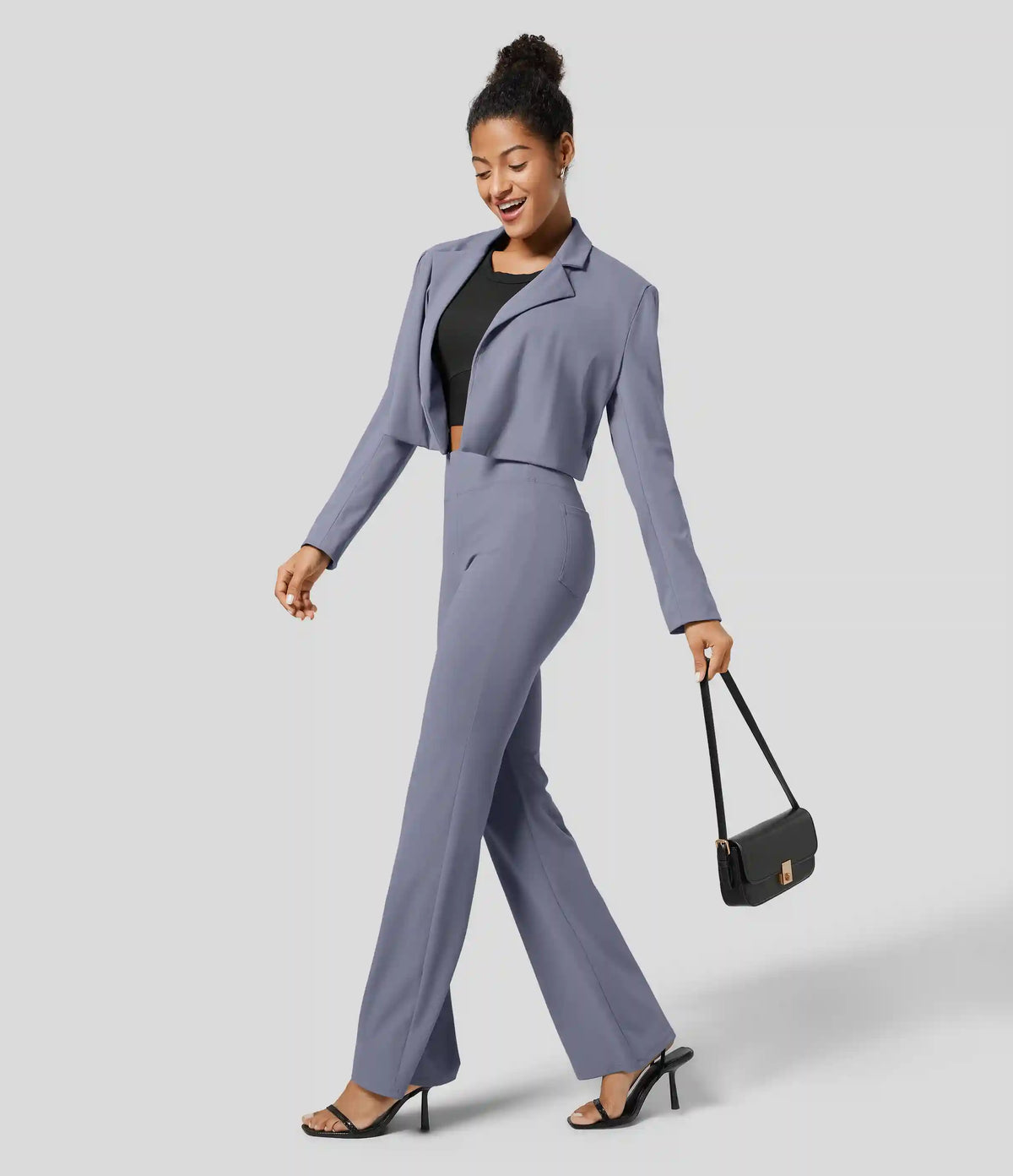 Halara Flex™ High Waisted Back Side Pocket Slight Flare Work Pants