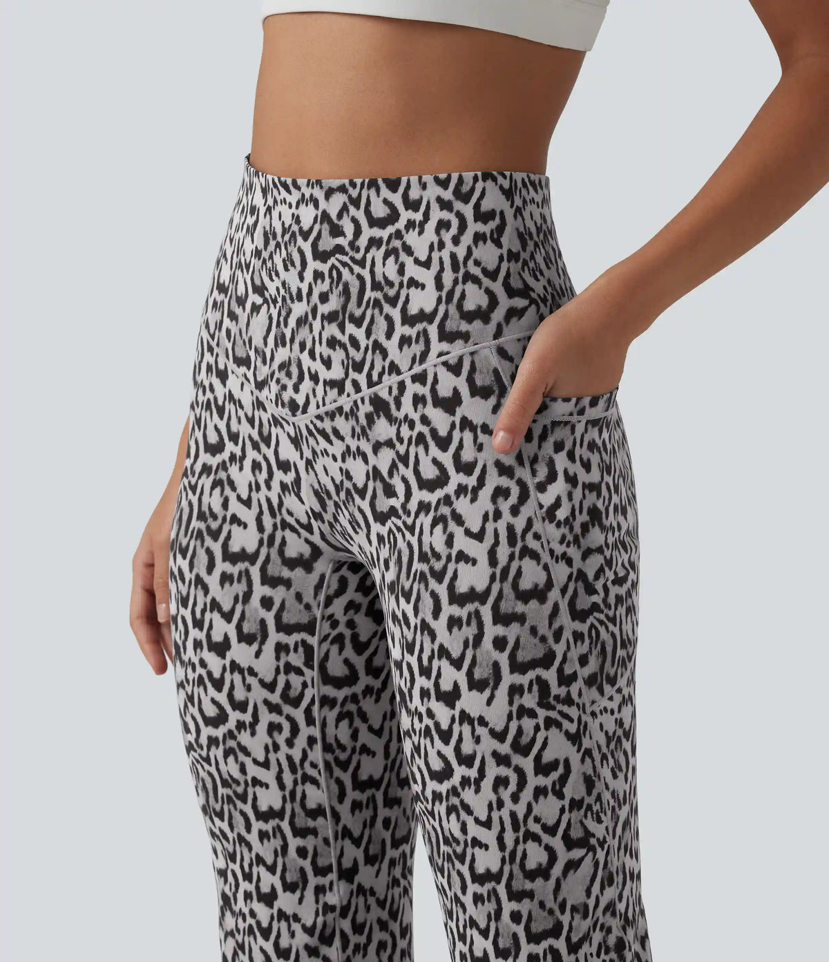SoftlyZero™ Leopard Print High Waisted Dance Balloon Joggers with Pockets-UPF40+