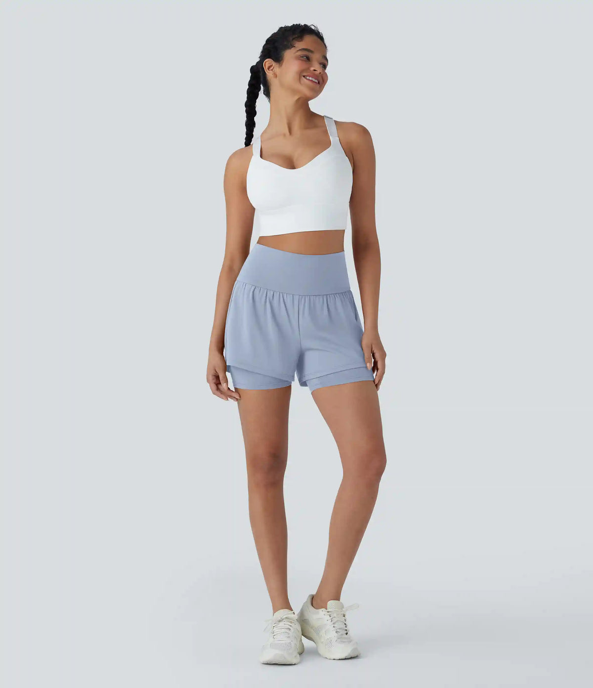 SoftlyZero™ Airy Super High Waisted 2-in-1 InstantCool Yoga Shorts 5'' with Pockets