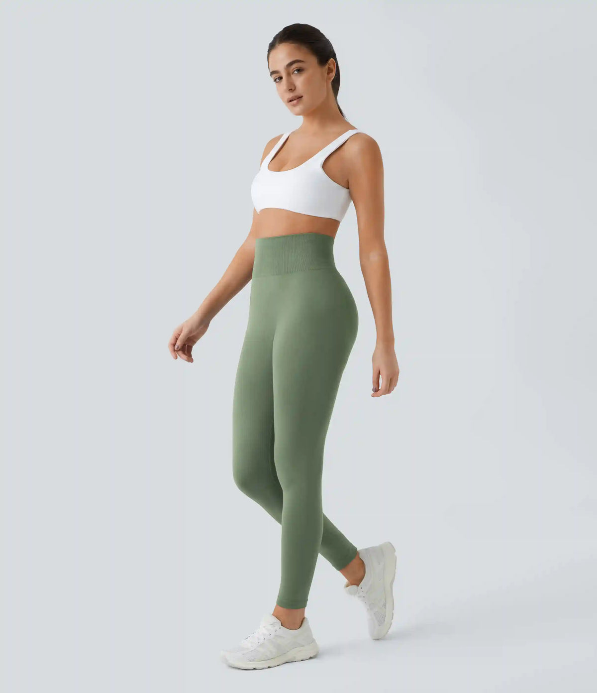OneForm Seamless Flow High Waisted Ruched Plain Leggings