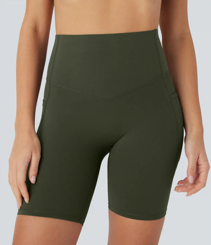 Halara UltraSculpt™ High Waisted Butt Lifting Tummy Control Pocket Shaping Training Biker Shorts 7''