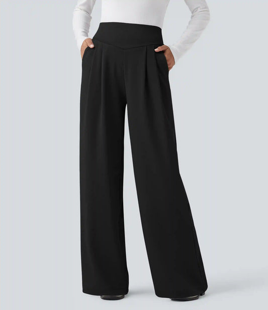Halara Flex™ High Waisted Tummy Control Crepe Work Straight Leg Pants with Pockets