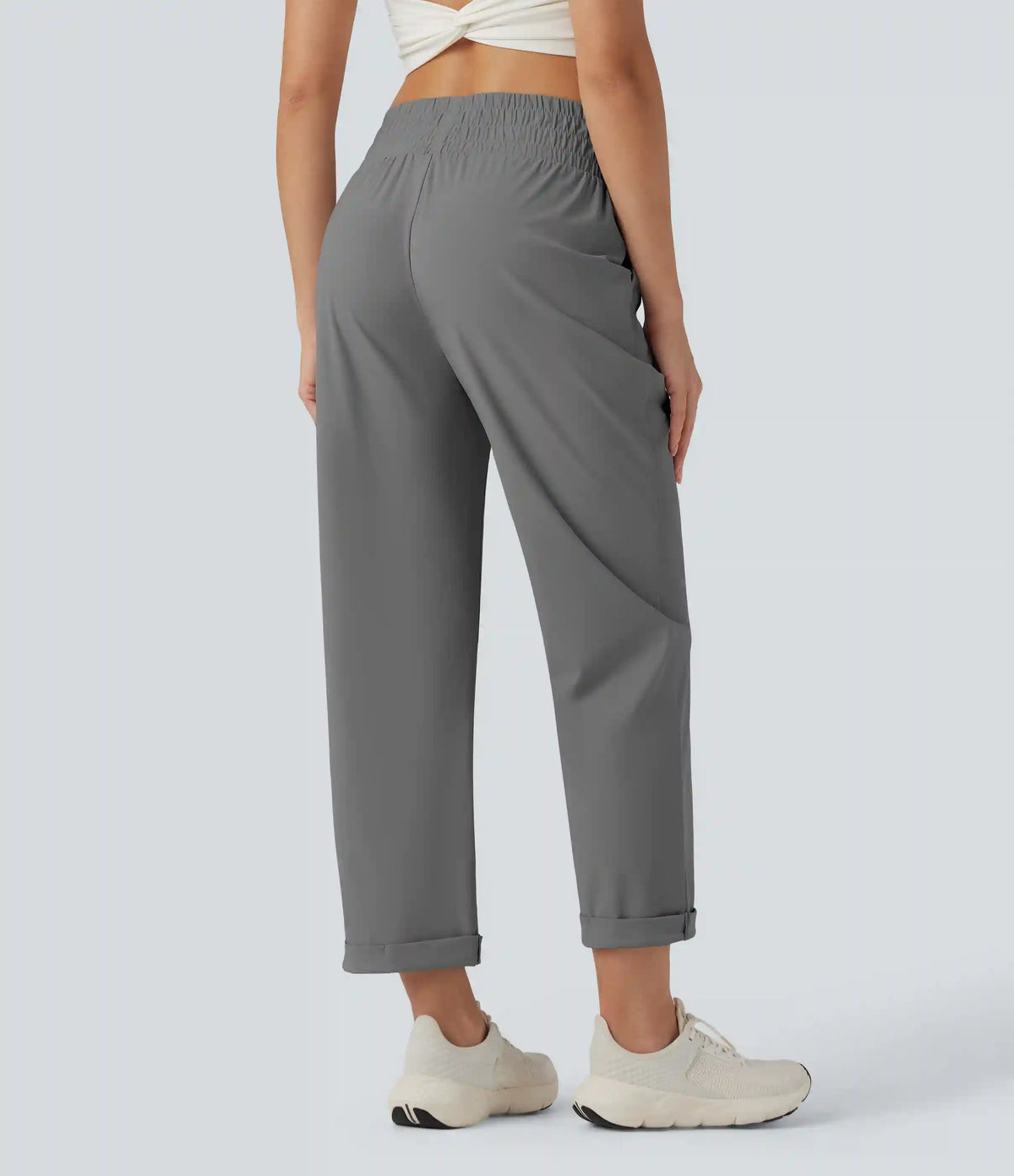 High Waisted Tapered Yoga Pants with Pockets