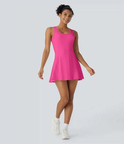 SoftlyZero™ Airy U Neck 2-in-1 Pocket Mini InstantCool Dance Active Dress
