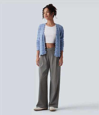 Halara Flex™ DayStretch Asymmetric Mid Rise Work Baggy Pants with Pockets