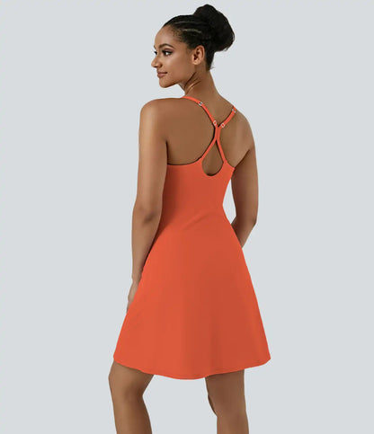 SoftlyZero™ Airy Cut Out 2-in-1 Pocket InstantCool Longer Active Dress