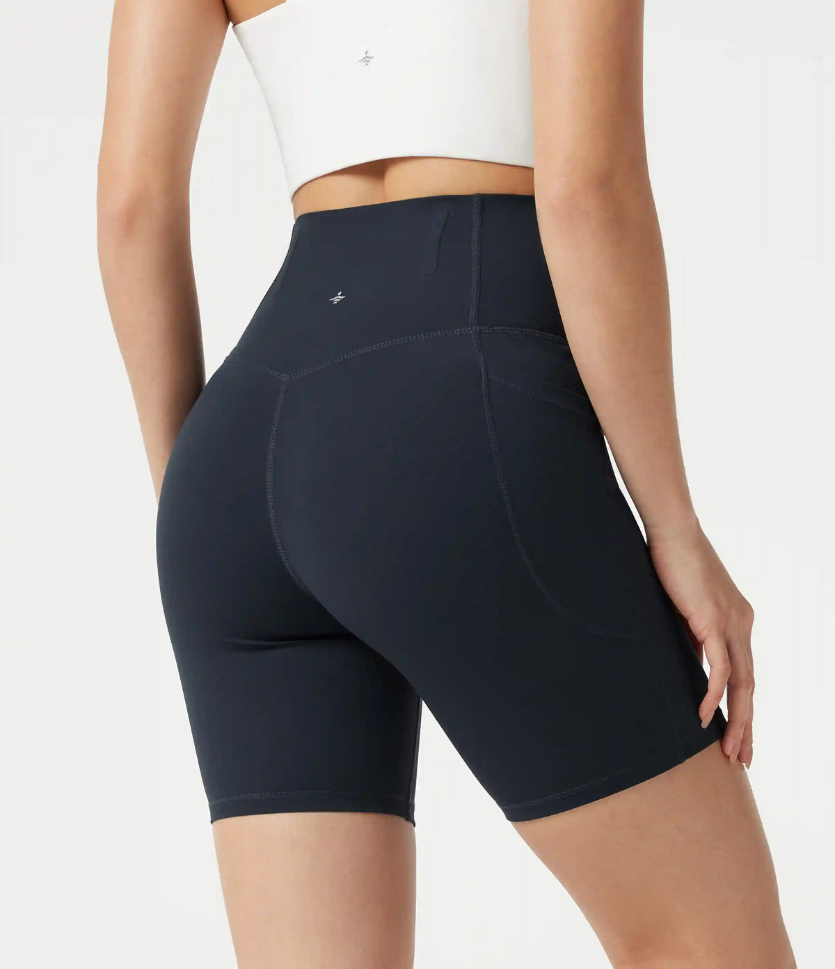 Halara UltraSculpt™ High Waisted Anti-Roll Tummy Control Shaping Workout Biker Shorts 7'' with Pockets