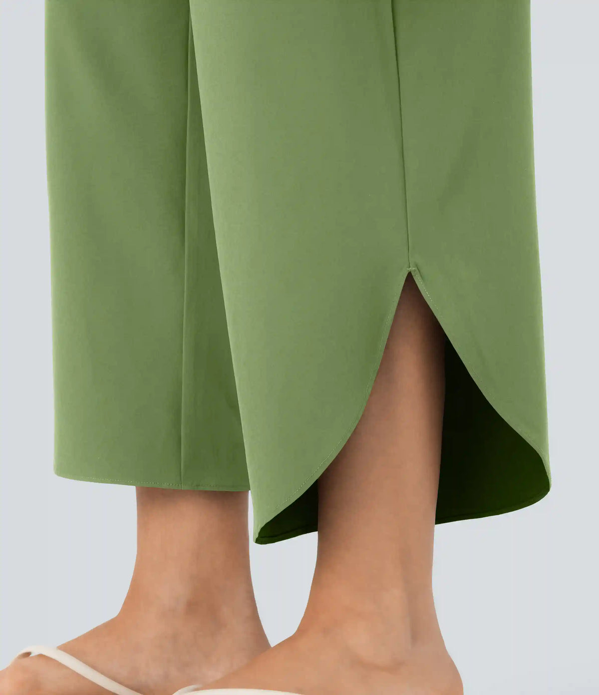 Breezeful™ High Waisted Tummy Control Split Hem Quick Dry Resort Pants with Pockets