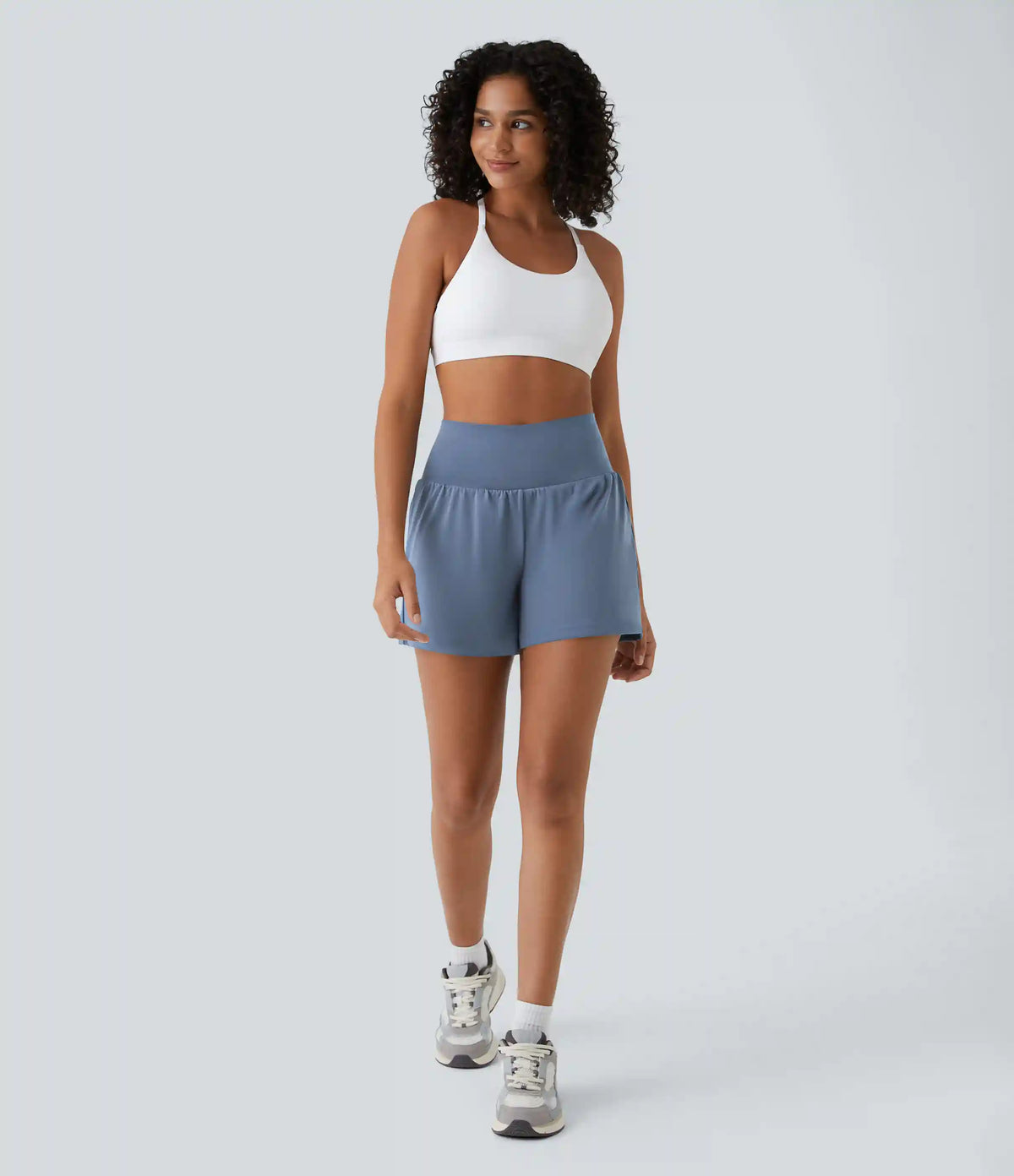 SoftlyZero™ Airy Super High Waisted 2-in-1 InstantCool Yoga Shorts 5'' with Pockets-Longer Length