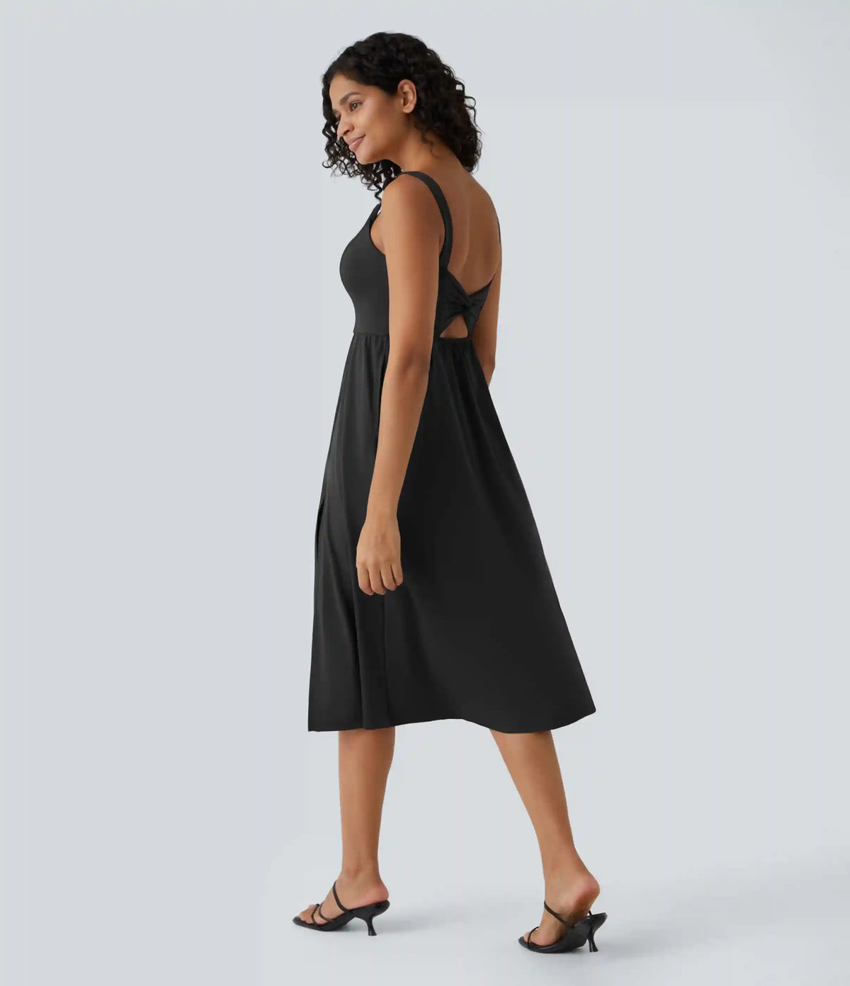 Padded Midi Casual Dress A-D Cups