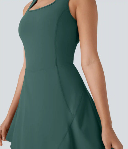 SoftlyZero™ Airy U Neck 2-in-1 Pocket Mini InstantCool Dance Active Dress