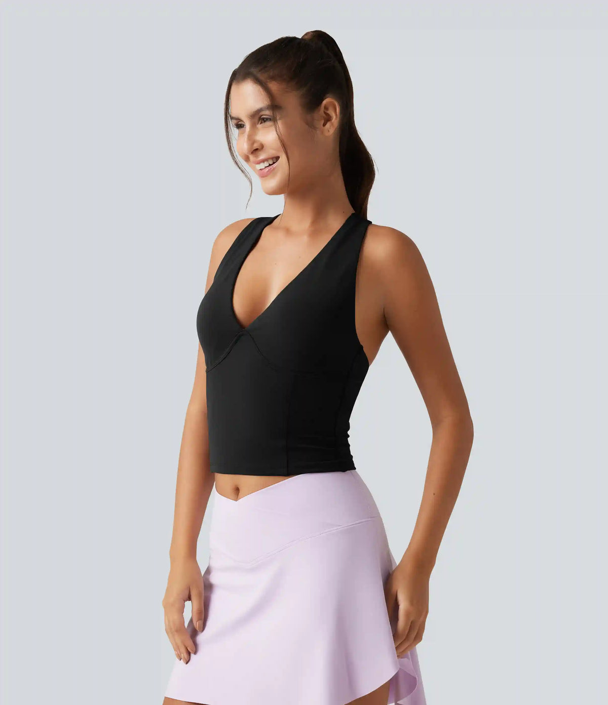SoftlyZero™ V Neck Built-in-Bra Yoga Tank Top