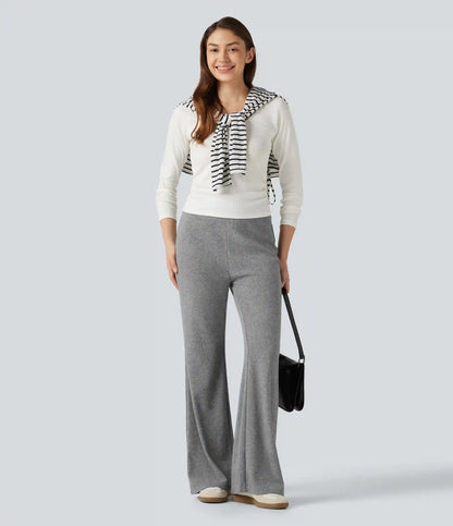 High Waisted Flare Casual Pants