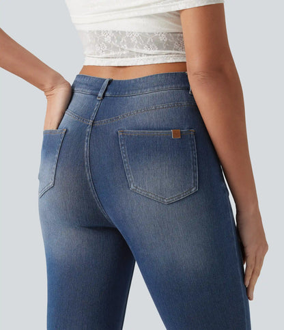 Halara Flex™ High Waisted Split Capri Casual Slim Jeans with Pockets