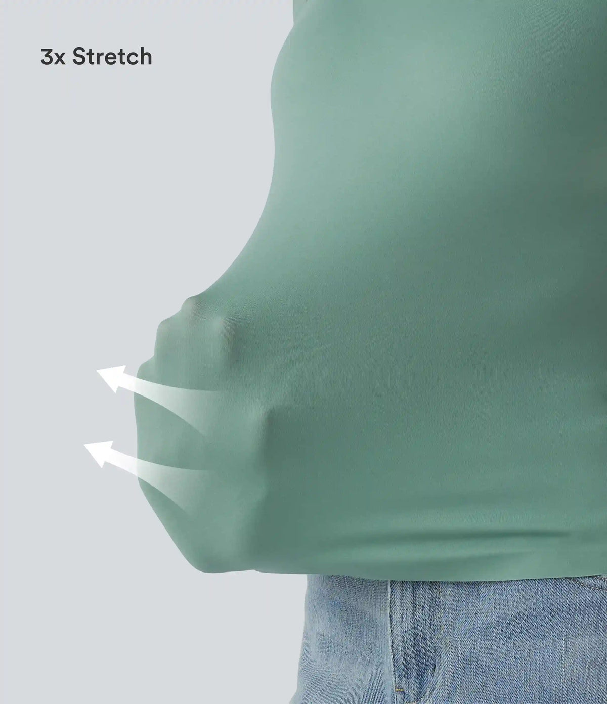 Scoop Neck Short Sleeve Built-in Bra Casual T-Shirt B-E Cups