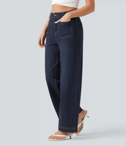 Halara Flex™ High Waisted Straight Leg Casual Jeans with Pockets