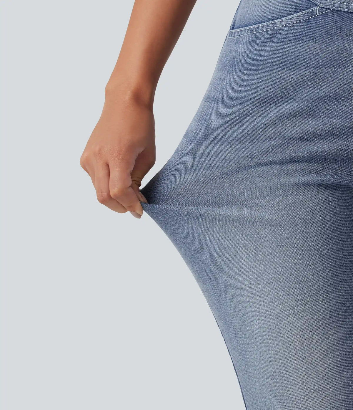 Halara Flex™ High Waisted Split Capri Casual Slim Jeans with Pockets