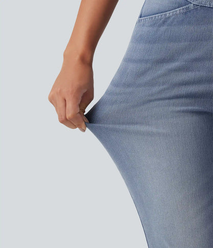 Halara Flex™ High Waisted Split Capri Casual Slim Jeans with Pockets