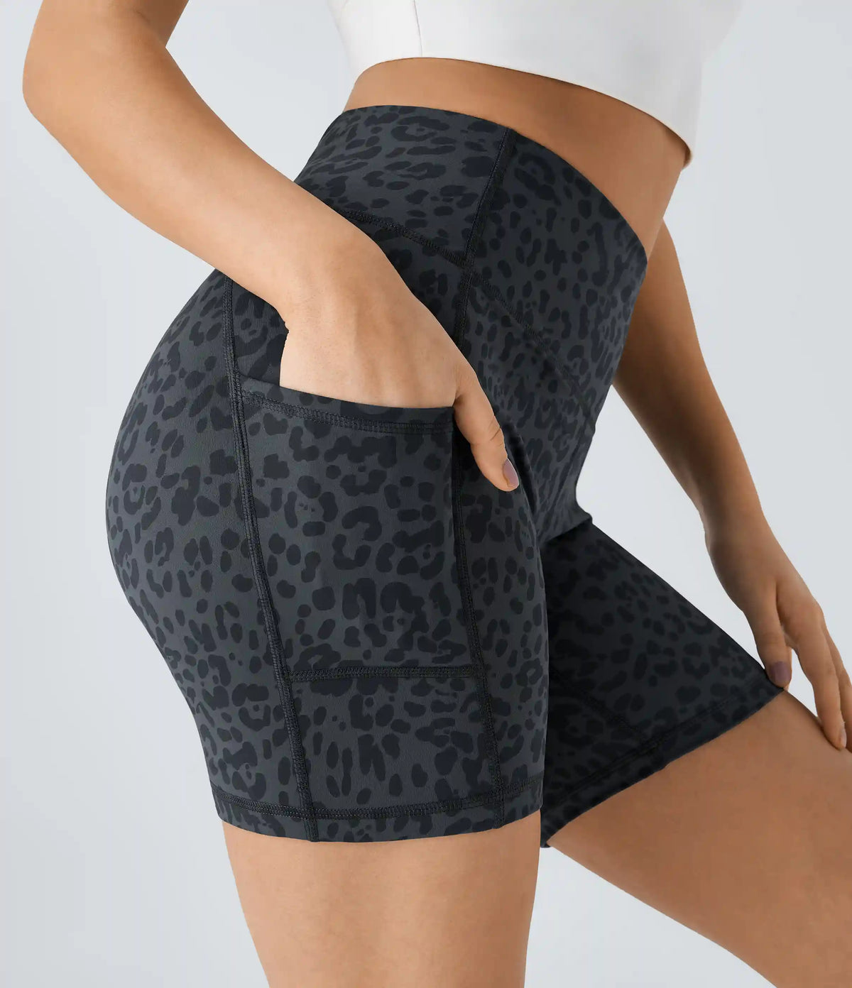High Waisted Pocket Running Biker Shorts