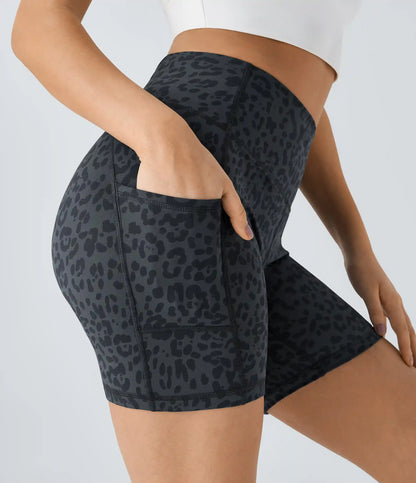 High Waisted Pocket Running Biker Shorts