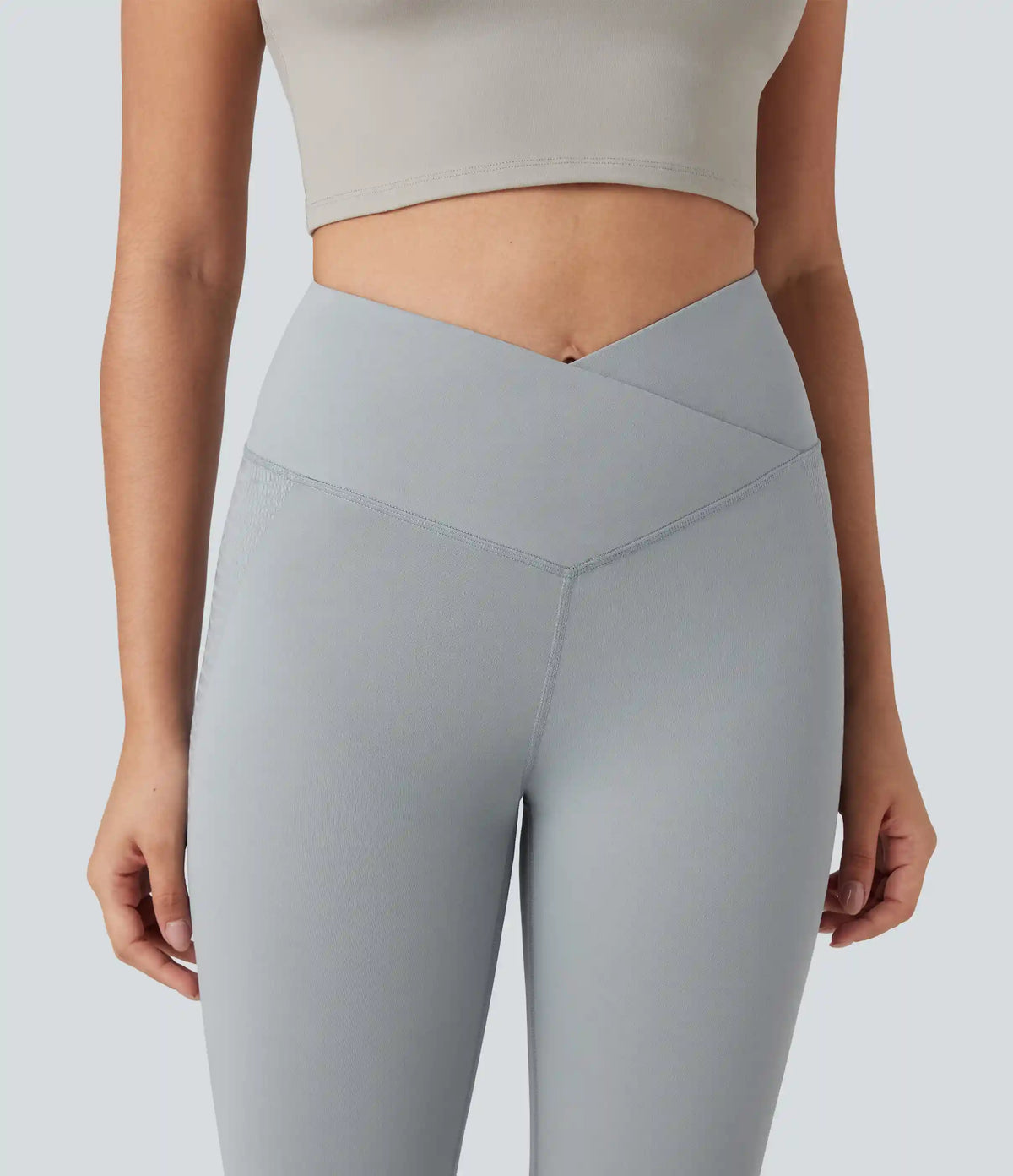 SoftlyZero™ Crossover High Waisted Yoga 7/8 Leggings with Pocket