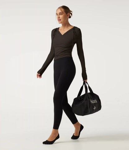 Hooded Long Sleeve Crossover Ruched Yoga Sweatshirt