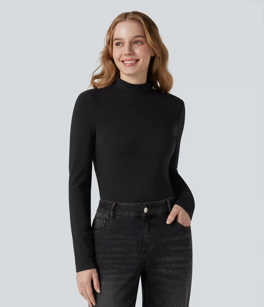 Halara HeatCore Mock-neck Long Sleeve Casual Warming Top