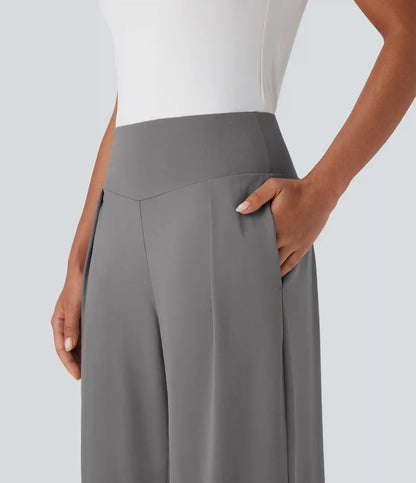 High Waisted Wide Leg Baggy Casual Pants with Pockets
