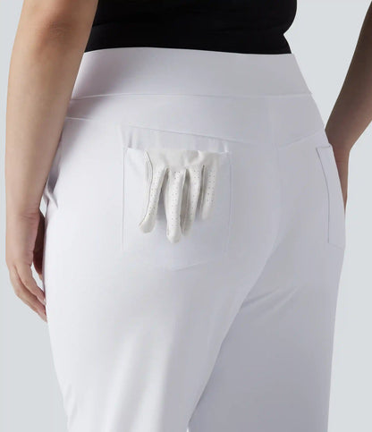 High Waisted Quick Dry Golf Plus Size Pants with Pockets-Golf Tee-UPF40+