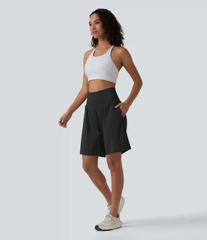 SoftlyZero™ Airy Super High Waisted 2-in-1 InstantCool Yoga Shorts 9" with Pockets