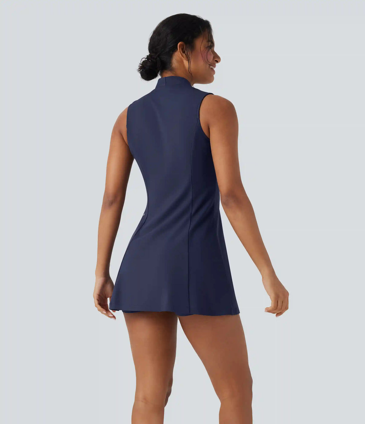 SoftlyZero™ Plush V-neck Sleeveless 2-piece Mini Golf Active Dress with Pockets