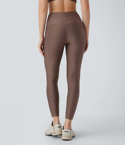 High Waisted Pocket Sheen Workout Leggings